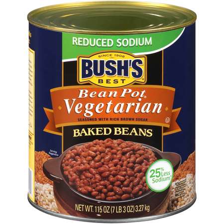 BUSHS BEST Bush's Best Reduced Sodium Bean Pot Vegetarian Baked Beans #10 Can, PK6 01638